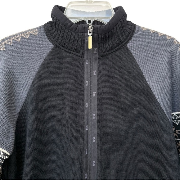 Dale of Norway Olympics Vancouver 2010 Wool Sweater Size Medium Black Fair Isle - Picture 2 of 10